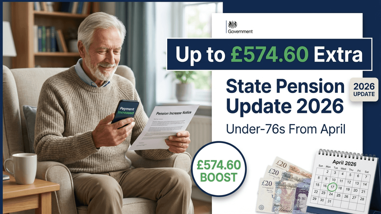 State Pension Boost 2026: Under‑76s Could Get Up to £574.60 Extra From April
